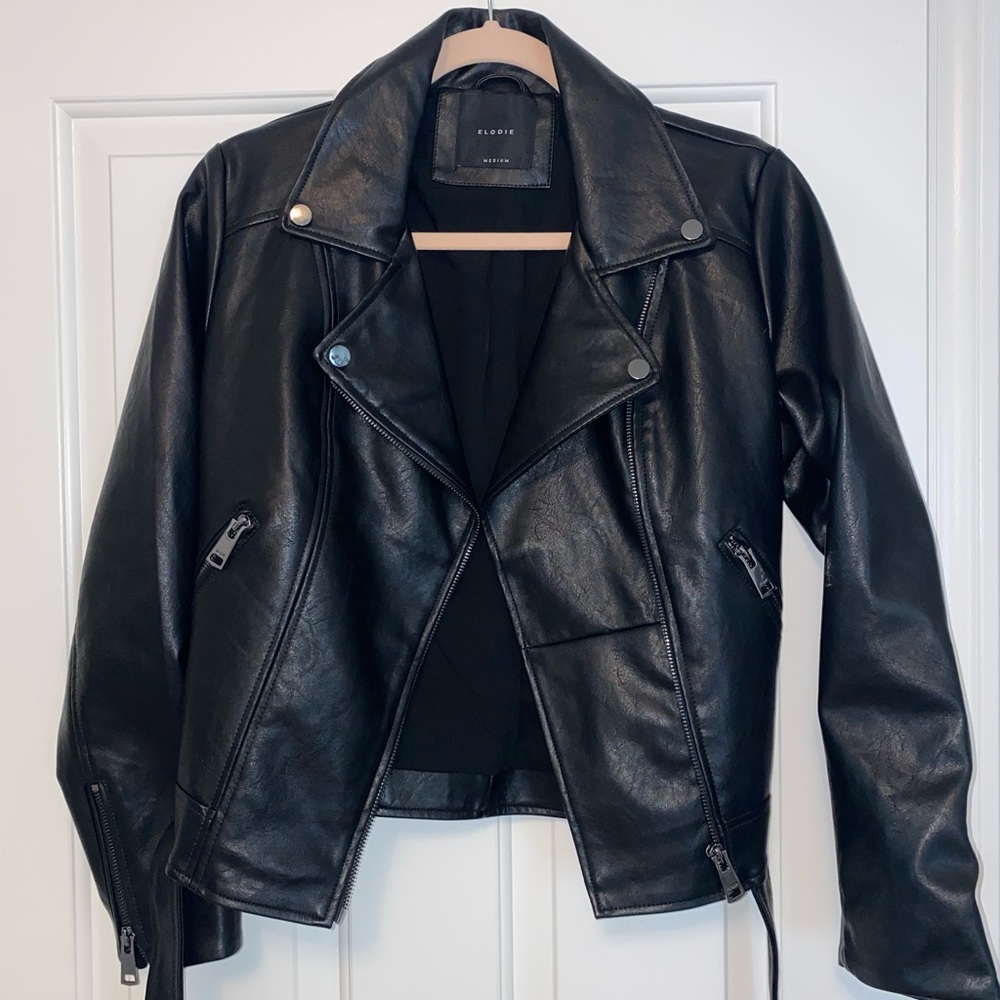 Elodie Faux Leather Moto Jacket. Never worn.